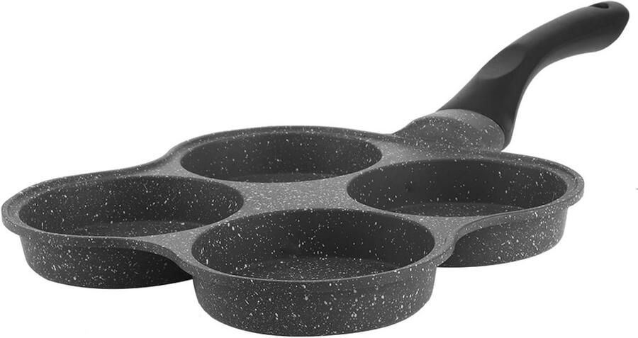 Non-stick Aluminium 4-gats Pannenkoek en Omelet Pan voor Ontbijt