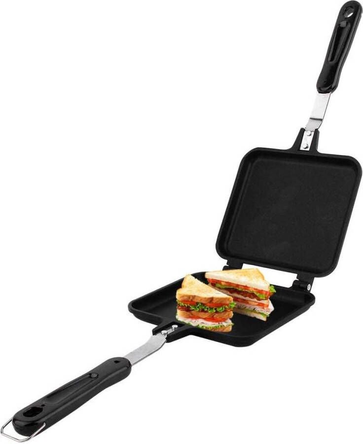 Non stick Dubbelzijdig Wafelijzer Panini Presser Ontbijt Sandwich Maker Koekenpan voor Cake Toast