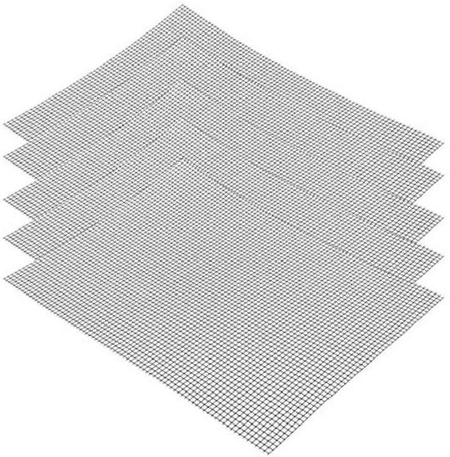 Non-stick Grill Mat Set van 5 Stuks Herbruikbare Grillmat voor BBQ Gas Houtskool en Elektrische Grills