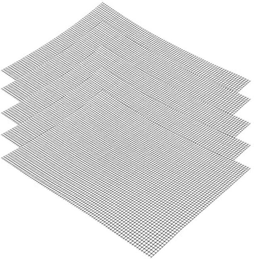 Non-stick Grill Mat Set van 5 Stuks Herbruikbare Grillmat voor BBQ Gas Houtskool en Elektrische Grills