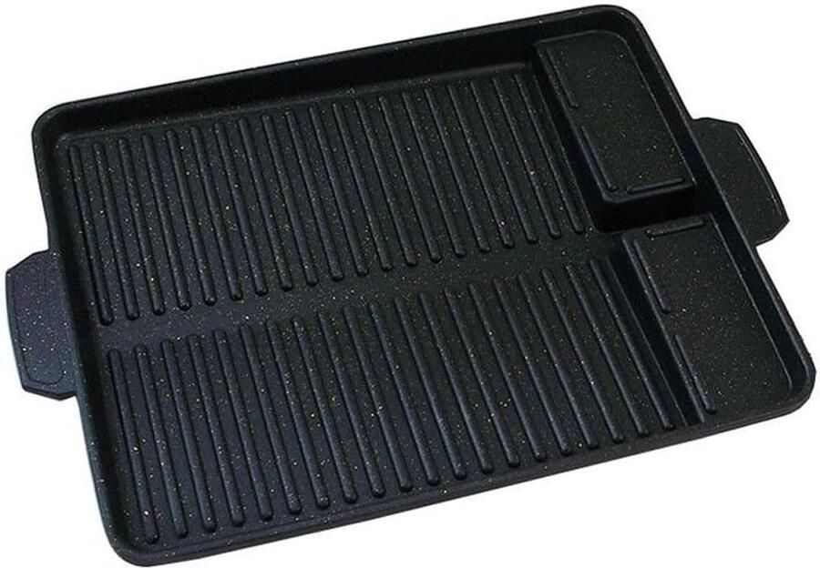Non-stick Grillpan Barbecueplaat Bakplaat Binnen Buiten Grillen Rechthoekige Vorm 37 5 x 26 cm