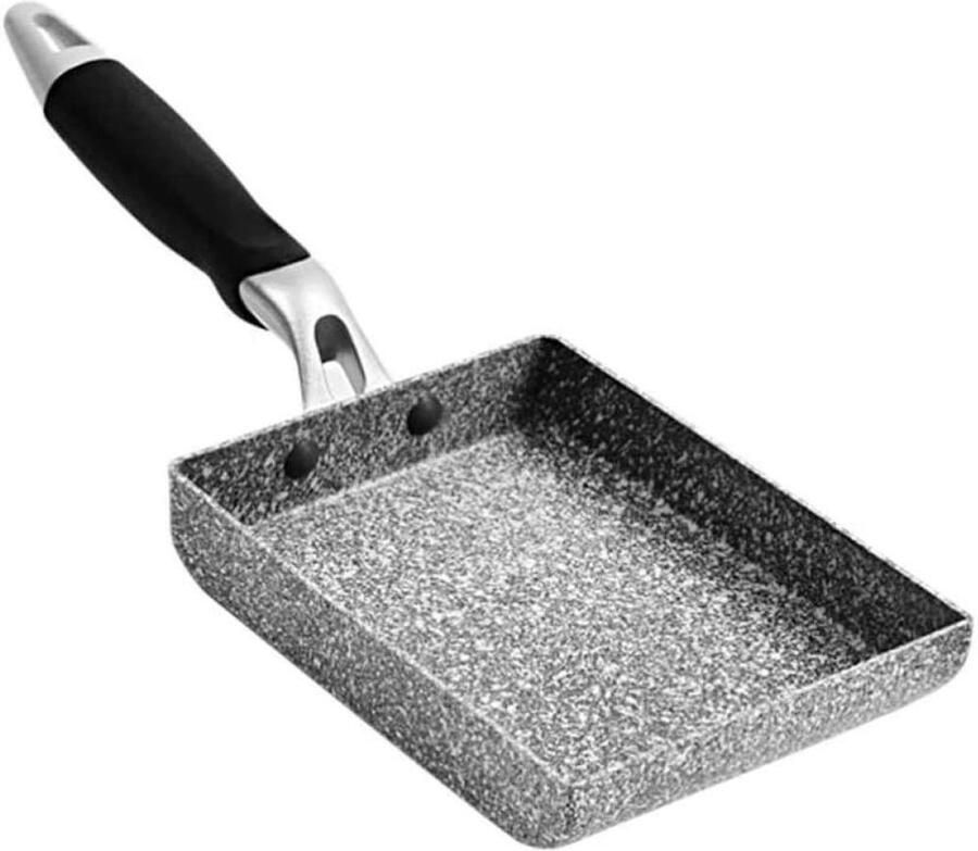 Non-stick Grillpan Omeletpan Ei Pan Lekkere Maaltijden Maken Maifaniet Steen Coating 37x13cm Zwart - Foto 2