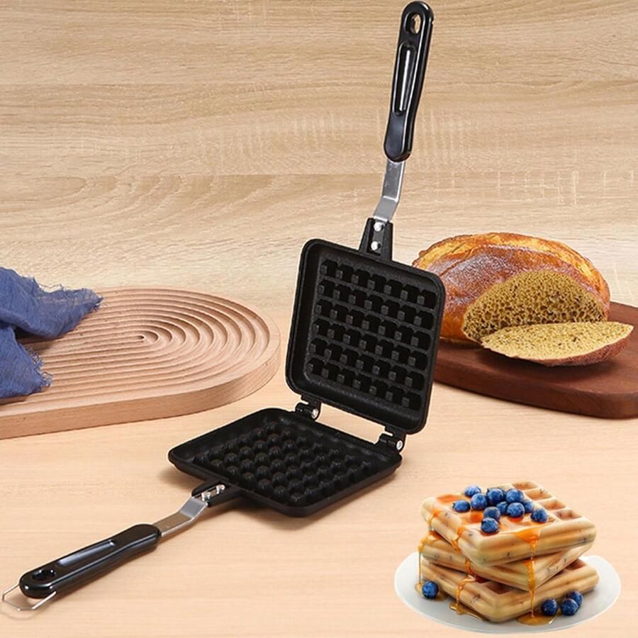 Non-Stick Wafelijzer met Isolatiehandvat Perfecte Wafels Thuis Bakken