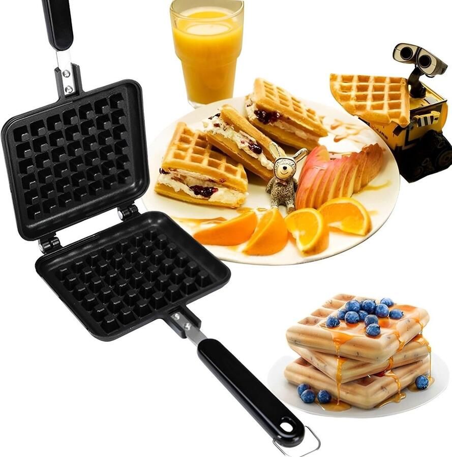 Non-Stick Wafelijzer voor Thuisgebruik Ideaal voor Perfecte Wafels Bakvorm en Keukenaccessoire
