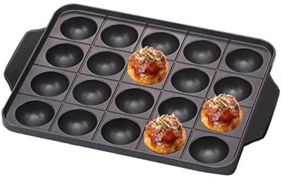 Nonstick Bakplaat Takoyaki Pan voor Aebleskiver en Gevulde Pannenkoeken 20 Mallen