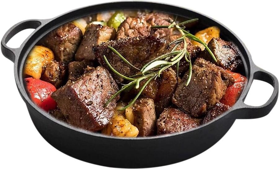 Nonstick Steak Koekenpan Omelet Pan Bakpan Dagelijks Koken Gelijkmatige Warmteverdeling 25 cm Zwart