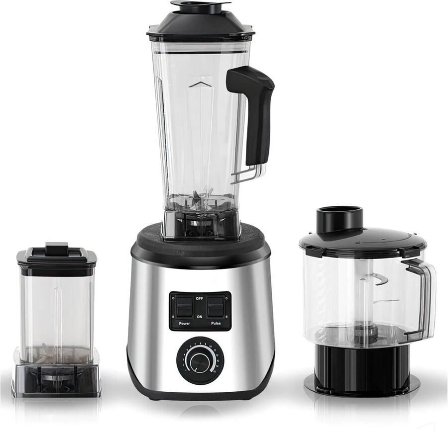 Norvia 6in1 Multifunctionele Blender 9500W Keukenmachine Mixer Voor Smoothies Hakmolen 3 Bekers Instelbare Snelheid