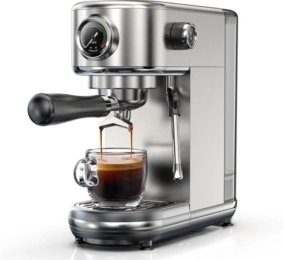 Norvia Automatische espressomachine Koffiemachine 20 bar Temperatuurregeling 51 mm portafilter Nauwkeurige smaak