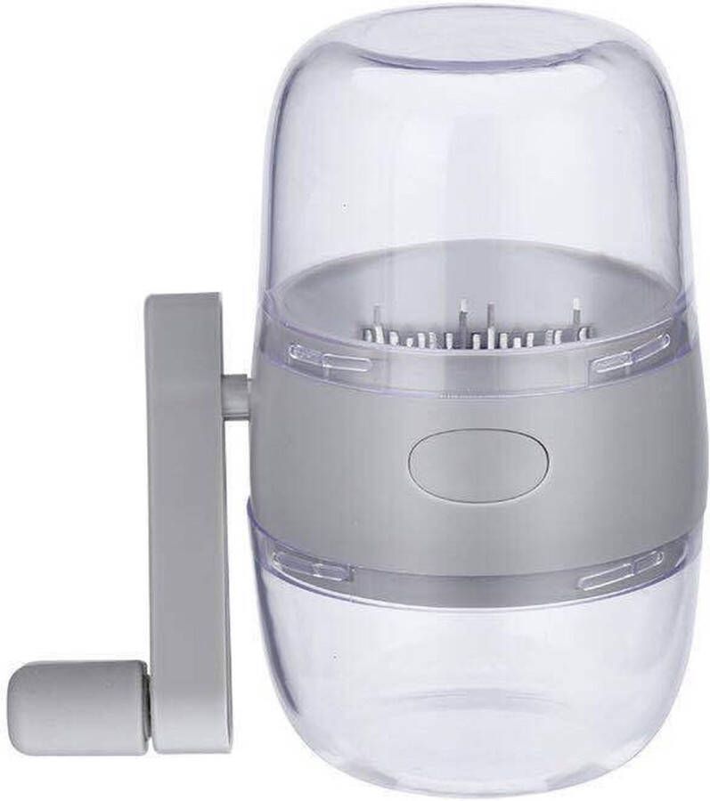 Noten Grinder Hakmolen kruiden- en Noten Processor Kruidenmolen Handmatig knoflook Antislip Multifunctioneel keuken Voedselmolen Koekjes Grijs 15.5*10*15cm