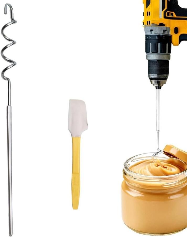 Notenbotermixer Keukenmixer Roerstaaf Smeersels Mengen Roestvrij Staal 40 cm Zilver