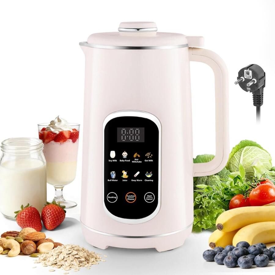 Notenmelkmachine 8-in-1 Roestvrijstaal 1 2 liter Met Touchpaneel en Zelfreiniging Voor Plantaardige Dranken