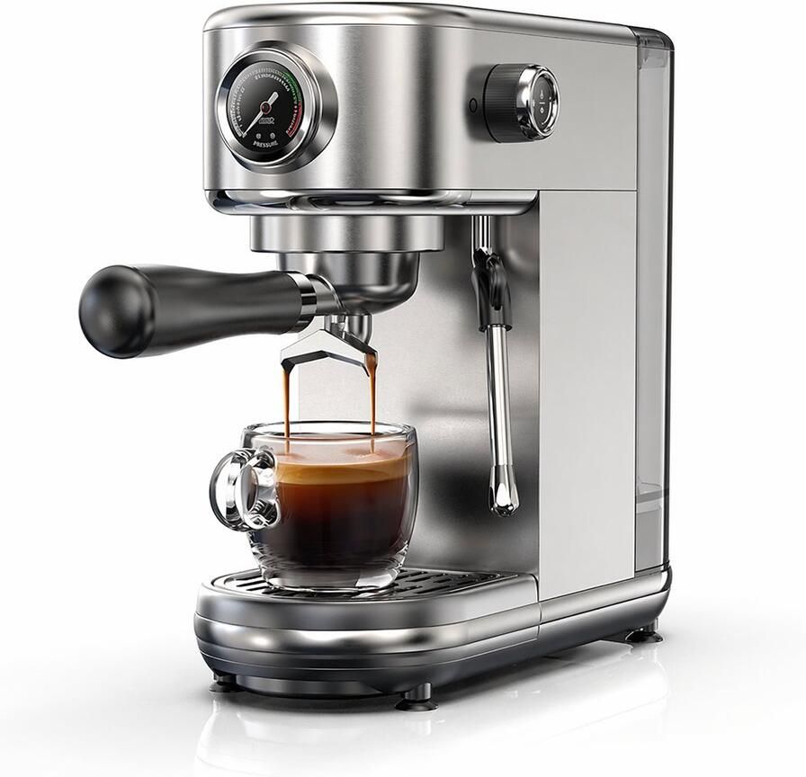 Novari Espressomachine Koffiezetapparaat Pistonmachines Koffiemachines Instelbare temperatuur Krachtige stoomfunctie