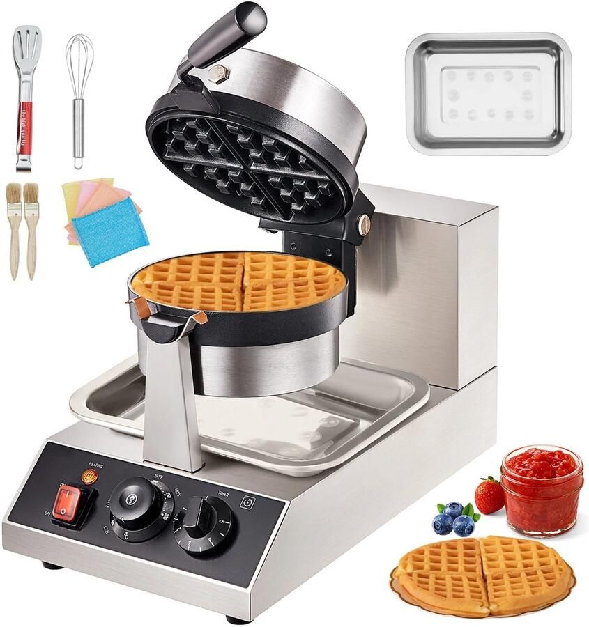 Novix Tosti apparaat Wafelmaker Contactgrill Roestvrijstaal Non stick Wafel baker Teflon-Gecoate Bakpannen grijs