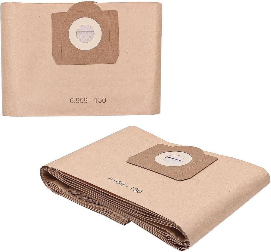 NTHs Vacuumzakken 5 Pack 40 Liters Papier Stofzuigerzakken Perfect voor Titan 16L 20L 30L 40L