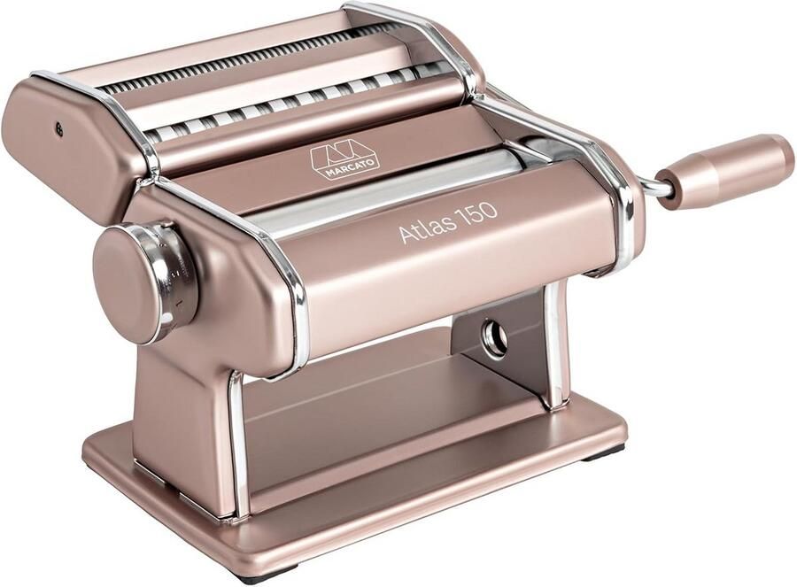 Pastamachine Handmatig Nudelmaker Verse Pasta Maken Geanodiseerd Aluminium 20 x 20 x 01 cm Poederroze
