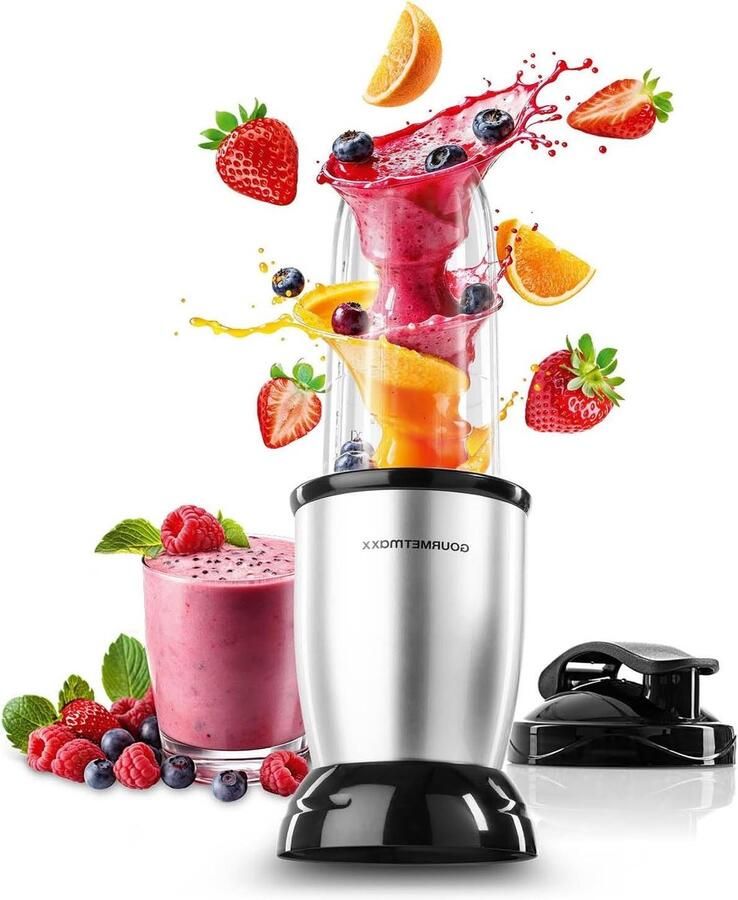 Nutrition Blender Smoothie Maker Verse Drankjes Maken Krachtige 500 Watt Motor 700 ml Kan Zilver Zwart