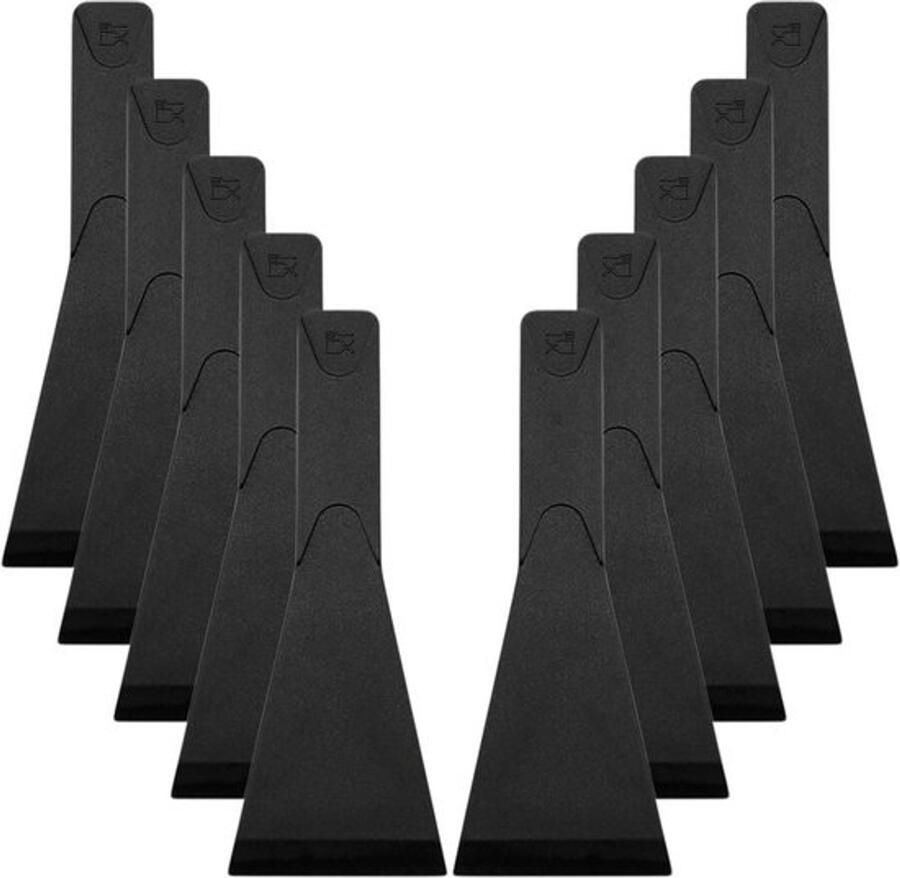 Nylon raclettespatels Kaasschraperset Voor kaas smelten Hittebestendig tot 240°C 10 stuks Zwart