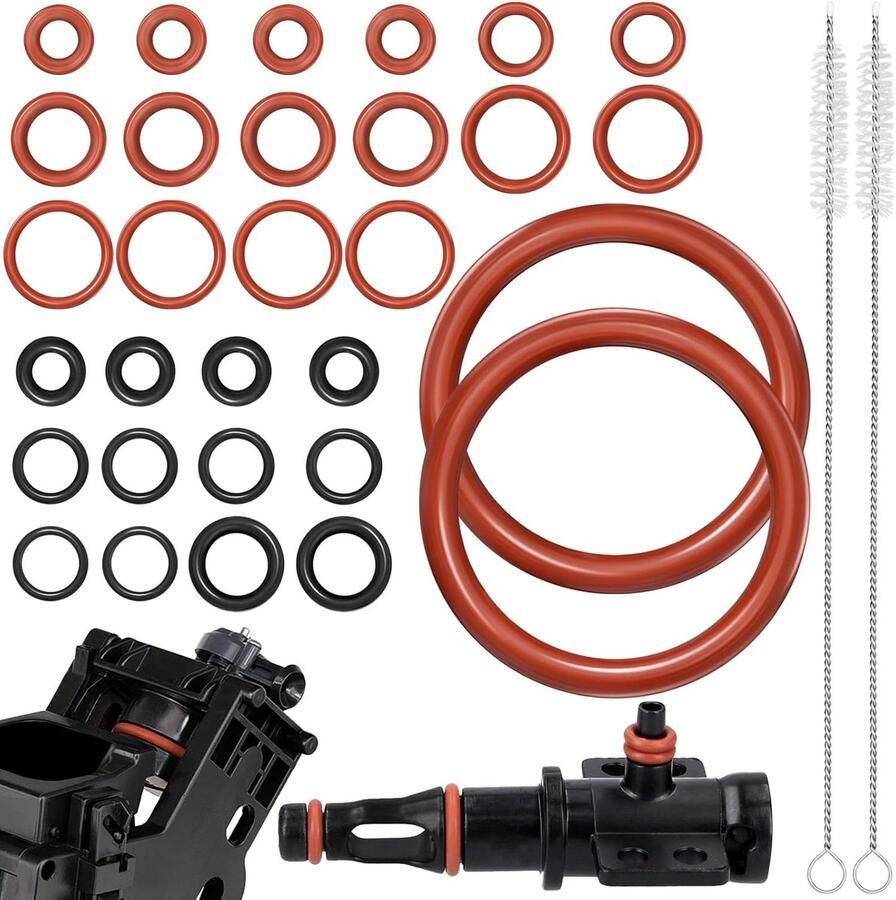 O-Ring Afdichtringen Set Rubber Set Koffiezetapparaat Reparatie Met Reinigingsborstel 30 Stuks