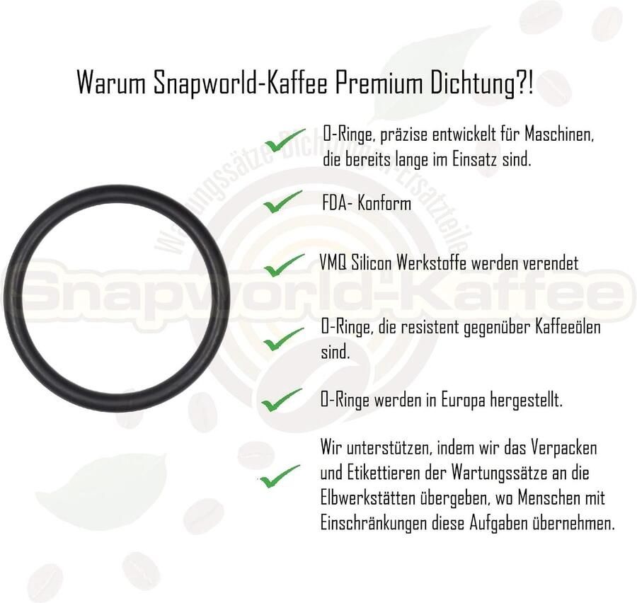 O-ring voor koffiezetapparaat 42.8 x 3.55mm VMQ FDA voedselveilig vervangingsonderdeel onderhoud je koffiezetter ShopVlot