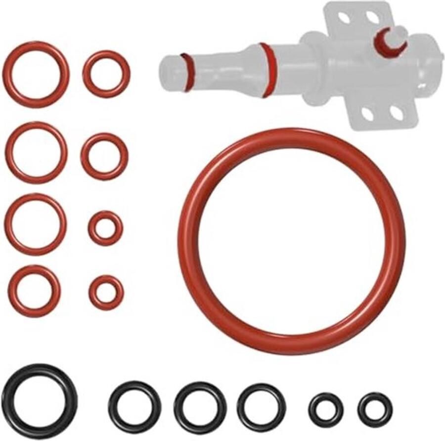 O-ring voor Philips Saeco 15 stuks siliconen O-ring afdichting voor koffiezetapparaten ondersteuning klep brouwgroep uitlaatklep afdichtingsonderhoudset O-ringen compatibel met Philips Saeco - Foto 1