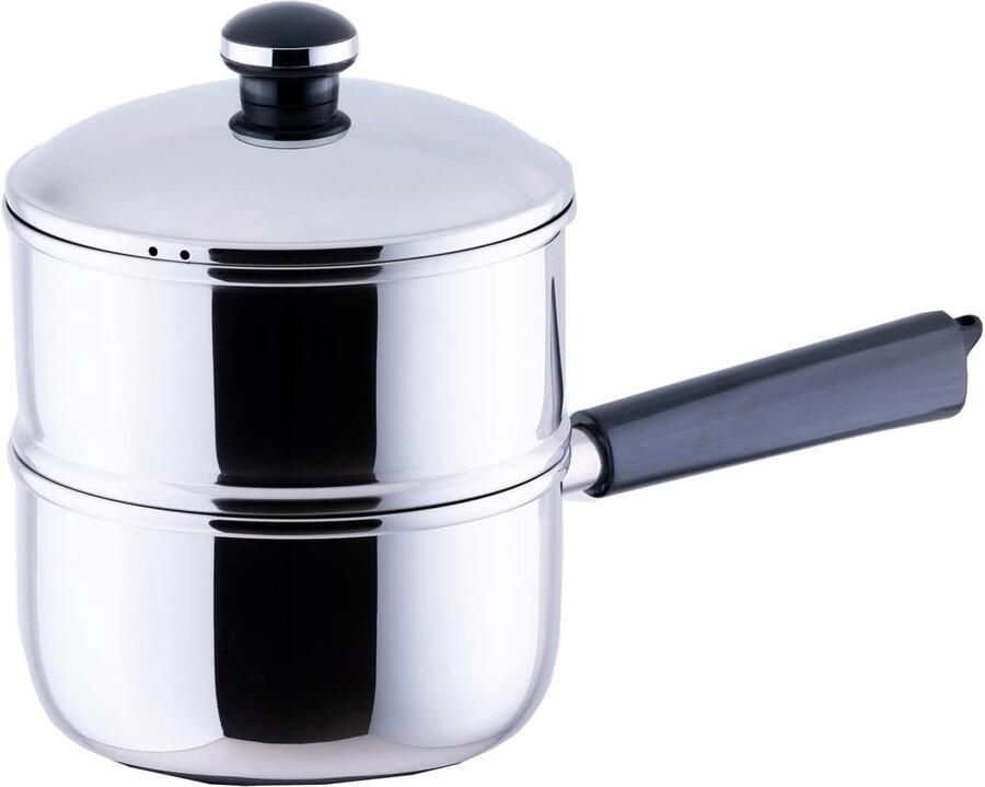 Object stoompan Stoomkoker Gezond Koken Inclusief deksel 14 cm Zilver