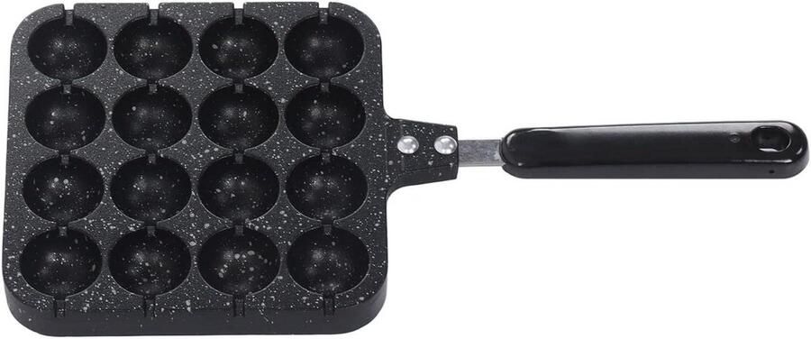 Octopus Gehaktballen Pan Takoyaki Vorm Thuis Keuken Duurzame Aluminiumlegering 325 x 155 cm Zwart
