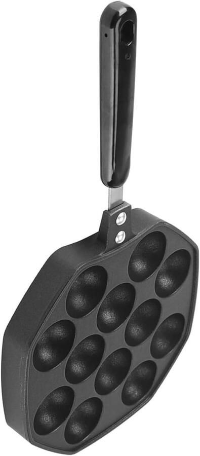 Octopus Grillpan Takoyaki Pan Thuis Snacks Maken 12-gaats Ontwerp 36cm Lengte Zwart