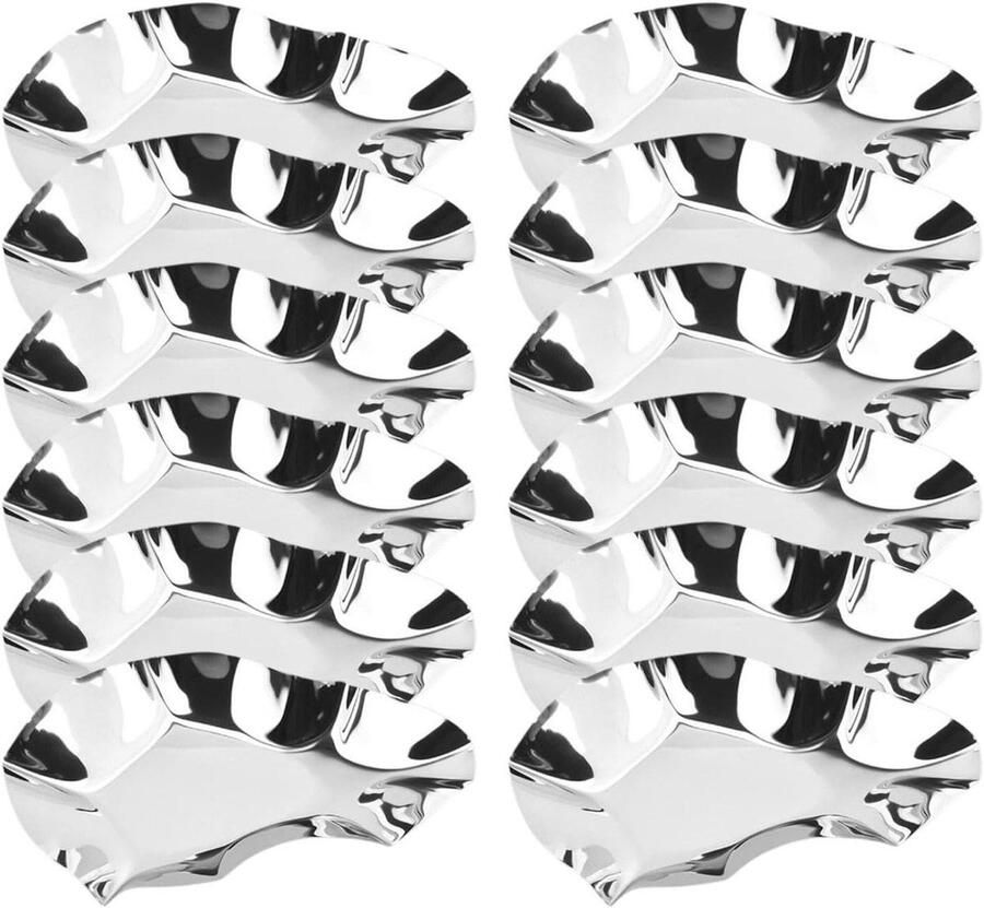 Oester Schalen Grill Schalen Serveerschaal Barbecue en Camping Roestvrij Staal 12 x 8 cm Zilver