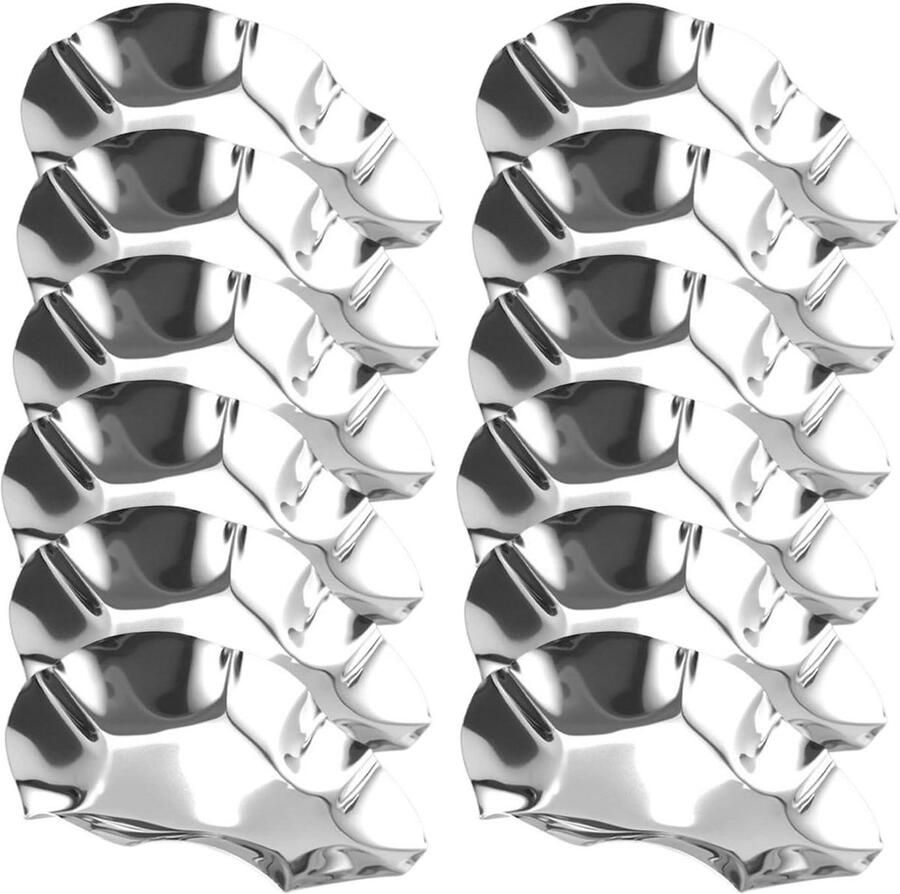 Oesterschalen Roestvrij Staal Oesterplaten Grill Barbecueën en Grillen Gelijkmatige Warmteverdeling 12 stuks Zilver