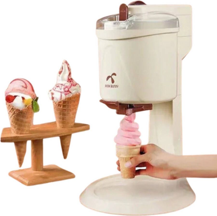 Ohana DT- Ijsmachine Softijsmachine Softijs Machine Voor Thuis Zelfvriezend 1000ml ABS behuizing Kindvriendelijk