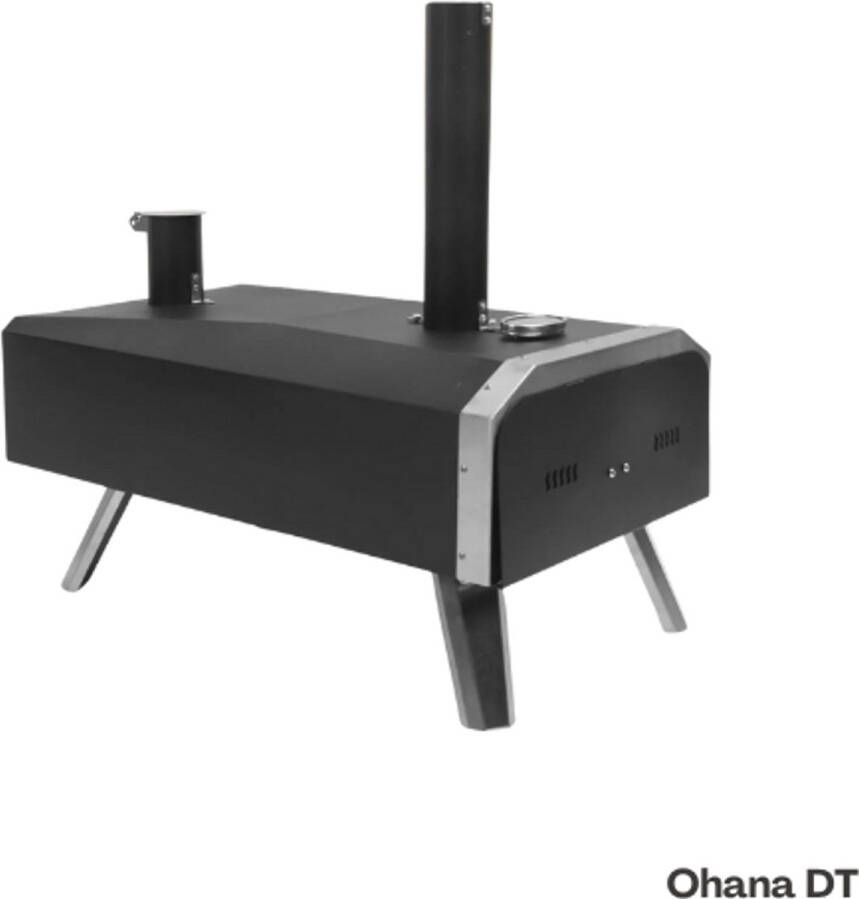Ohana DT Pizzaoven Pizza Oven Buiten Draagbaar Houtgestookt RVS Tot 540C Voor De Liefhebbers Van Italiaanse Pizza