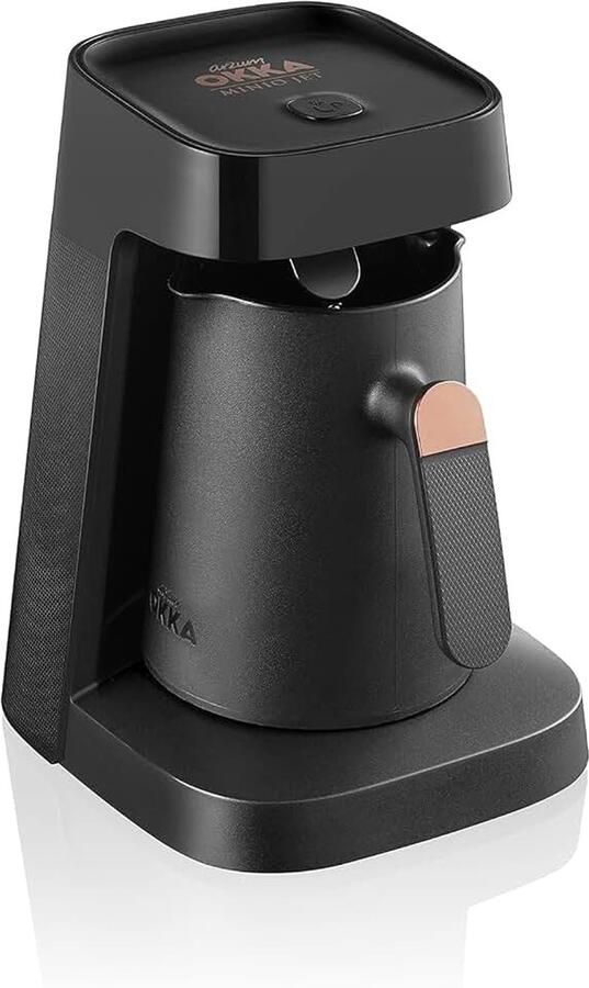 Okka MINIO JET Turks koffiezetapparaat Turkse koffiepot 400 W 5 kopjes koffiecapaciteit overloopbeveiliging akoestisch waarschuwingssysteem (koper)