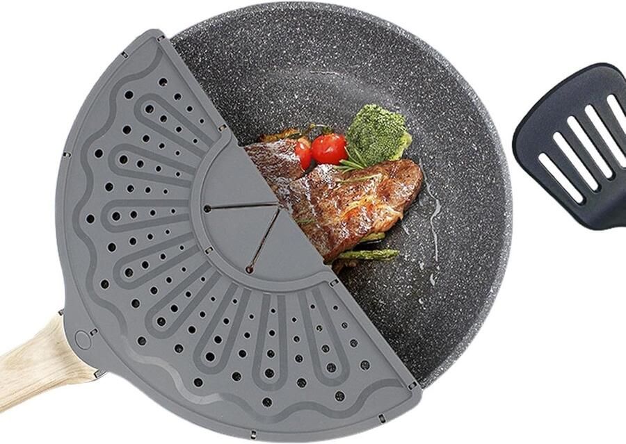 Olie Spatbescherming Vet Splatter Screen Schoon Koken Opvouwbaar Ontwerp 35 cm Enkele