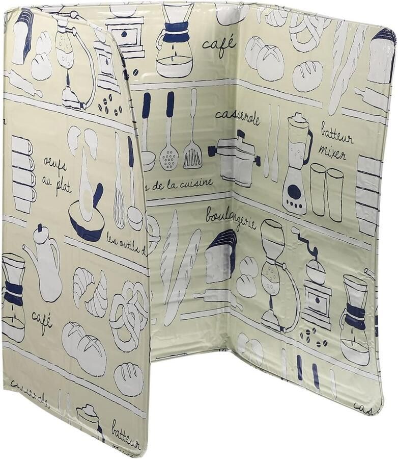 Olie Spatscherm Kookplaat Beschermer Keuken Schoon Houden Opvouwbaar Ontwerp 84 x 39 cm Zilver
