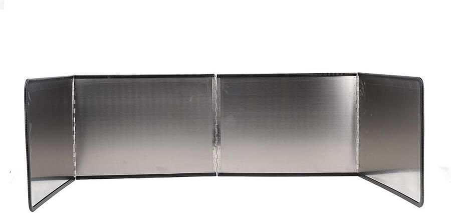 Olie Spatscherm Spatdeksel Keuken Koken en Braden 4-zijdig Ontwerp 80 x 40 cm Zilver