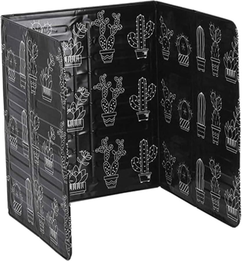 Olie Splash Guard Vet Spat Scherm Koken Beschermen Opvouwbaar Aluminium 84 x 32.5 cm Zwart