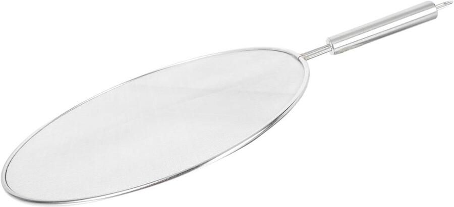 Olieafdekplaat Vetspatscherm Kookplaat Schoon Koken Roestvrij Staal 33 cm Zilver