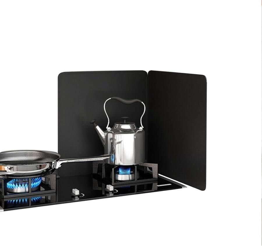Oliekachel Spatscherm Vet Schild Koken Beschermen Opvouwbaar Ontwerp Noir - Foto 1