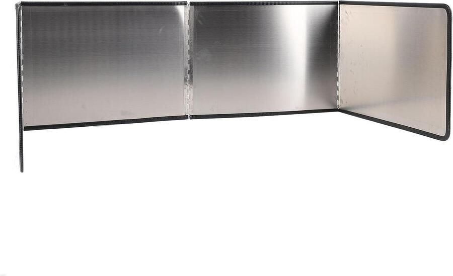 Oliespatbescherming Spatdeksel Kookplaat Koken en Braden 4-zijdig Ontwerp 80x40 cm Zilver