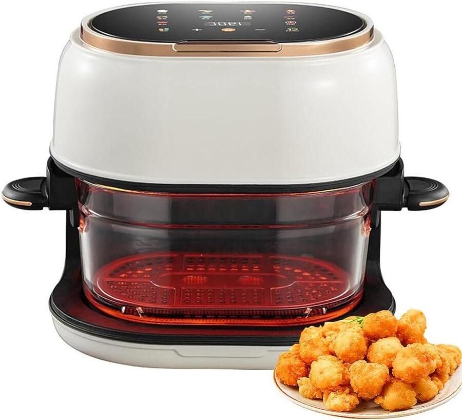 Olievrije Airfryer Elektrische Friteuse Gezonder Eten Grote Capaciteit 4 liter Wit