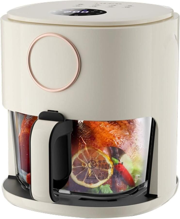Olievrije Airfryer Heteluchtfriteuse Gezond Frituren Groot Kijkvenster 5 Liter Capaciteit Groen
