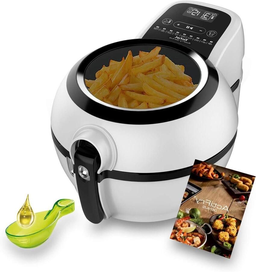 Olievrije Friteuse Hetelucht Frituurpan Gezond Koken 9 Automatische Programma's 1.2 kg Capaciteit Zwart