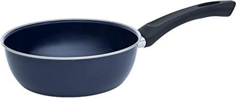 Oma's hoogemaillepan 20 cm Klassiek blauw gezond koken voor elke keuken