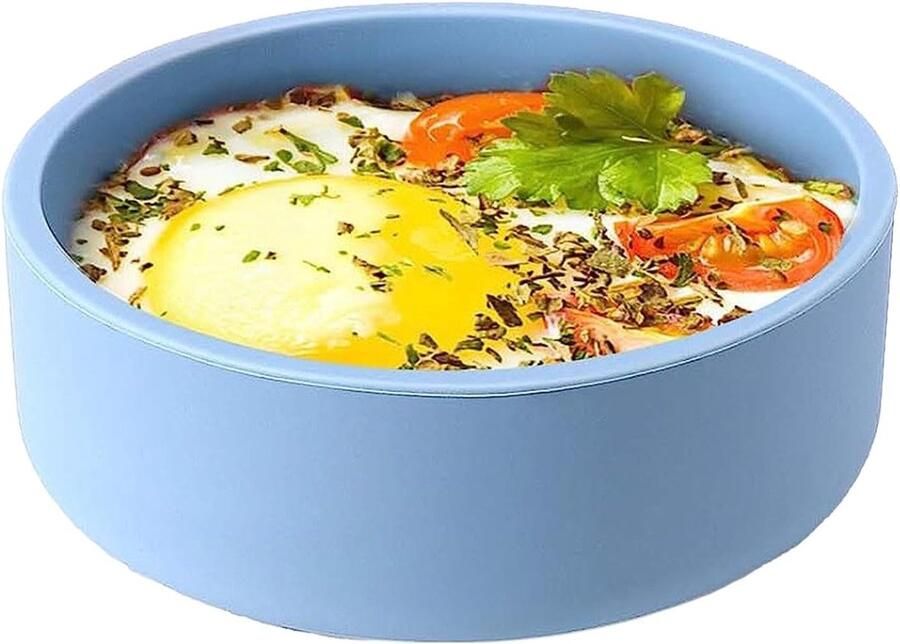 Omelet Maker Eierkoker Magnetron Ontbijt Maken Hittebestendig Siliconen 6 Ounce Kom Blauw