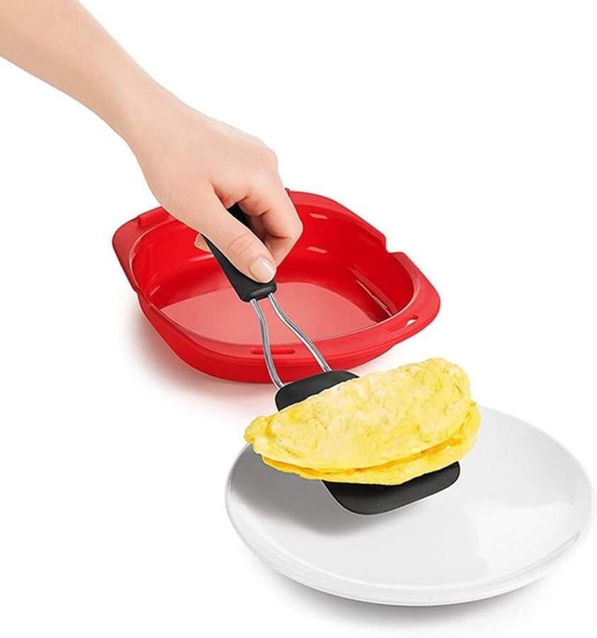 Omelet Maker Eierrol Bakplaat Snel Ontbijt Maken Anti-aanbak Siliconen 24.3 cm Transparant
