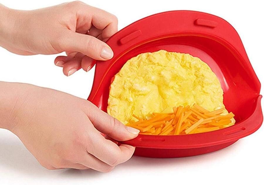 Omelet Maker Eierrol Bakplaat Snel Ontbijt Maken Opvouwbaar Ontwerp 24 cm Meerkleurig