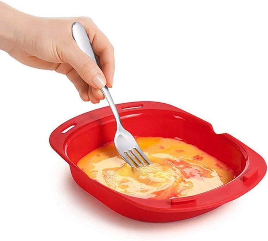 Omelet Maker Magnetron Pan Snel Ontbijt Maken Antiaanbak Siliconen 24 cm Meerkleurig