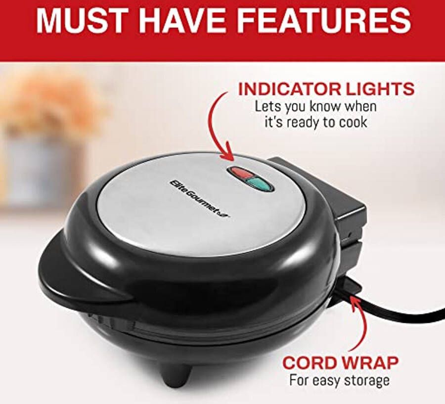 Omelet Maker met Antiaanbaklaag voor Perfecte Frittata en Snacks Dubbele 16 5 cm Omeletten Roestvrij Staal Zwart