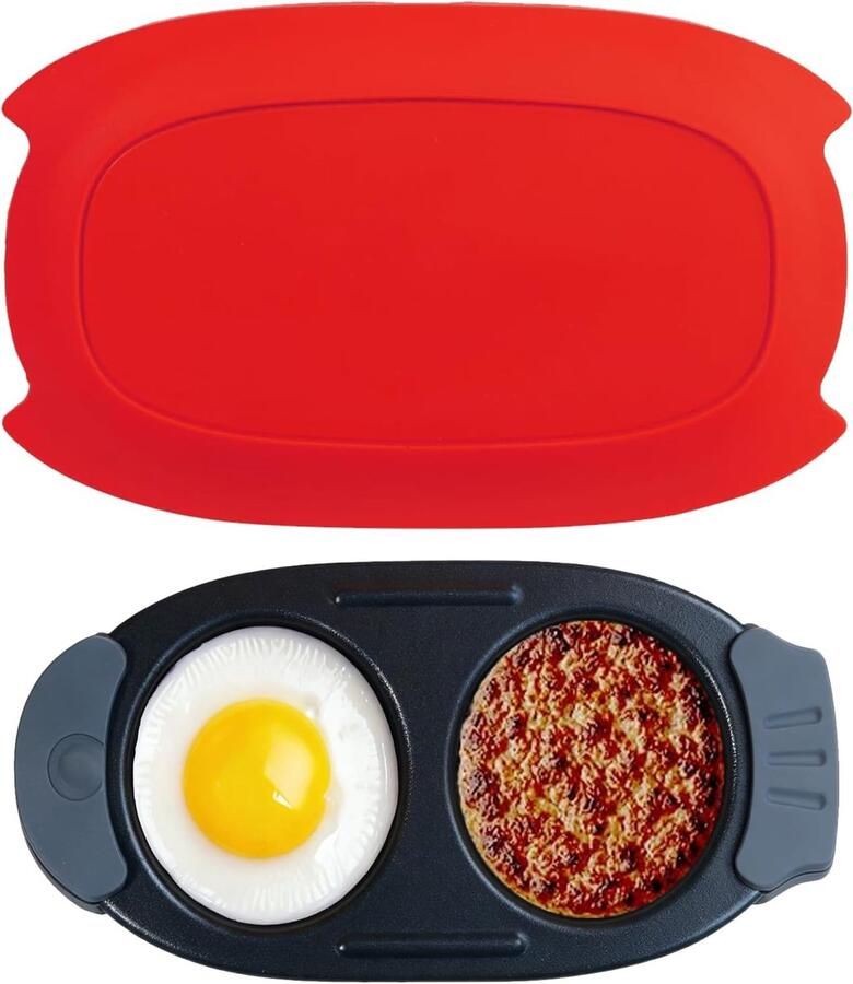 Omelet pan 2-in-1 eierkoker magnetron voor snel ontbijt ShopVlot