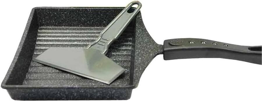 Omelet Pan Ei Rol Pan Ontbijt Maken Inclusief Spatel Compact Formaat Zwart